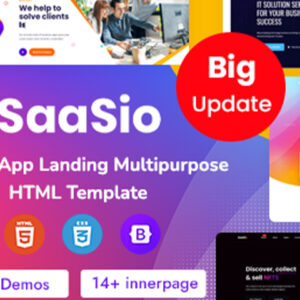 SaaSio - One Page SaaS HTML Template - Extended License - Unlimited